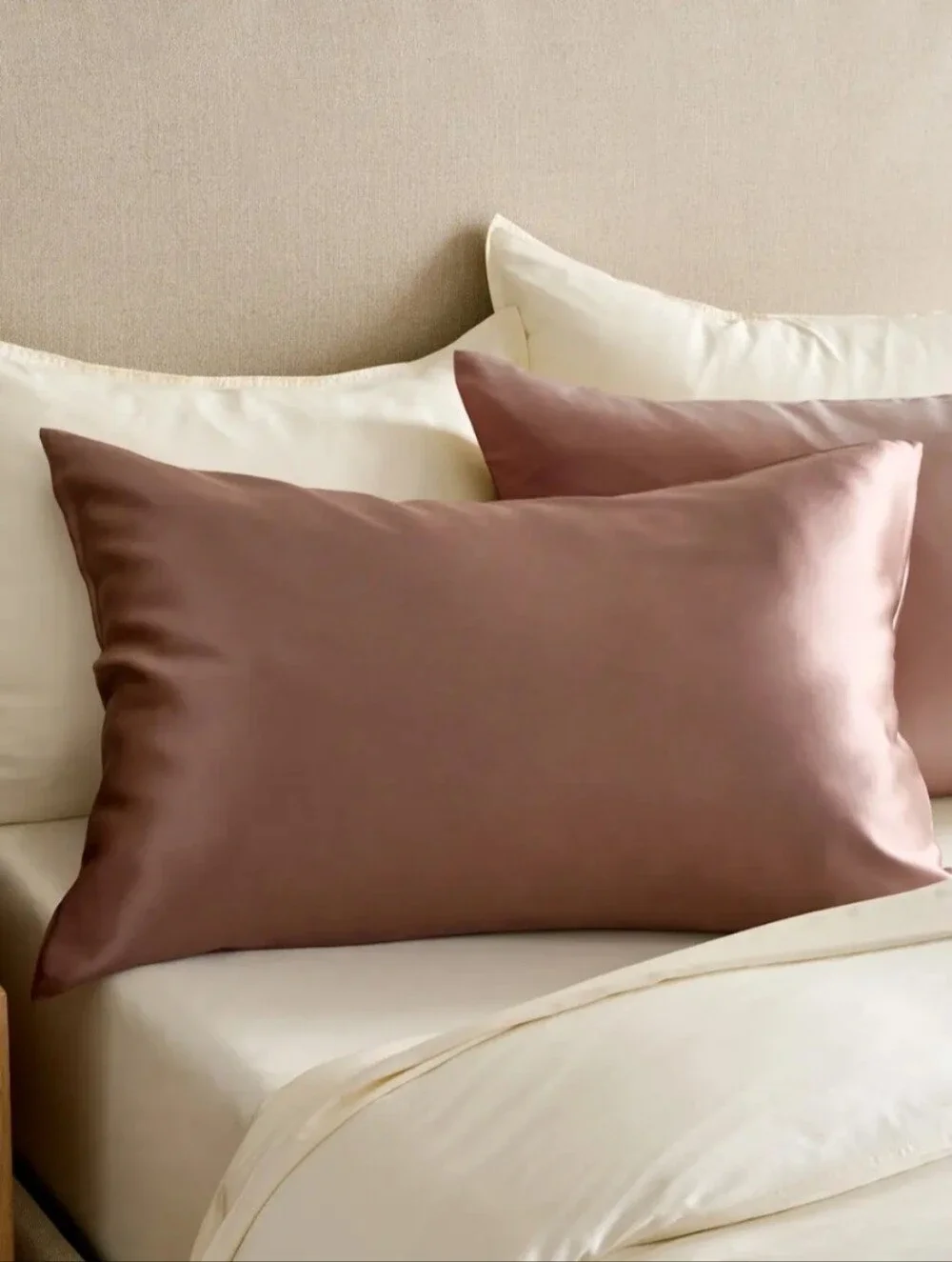 Quince 100% Mulberry Silk Pillowcase, King, Fig